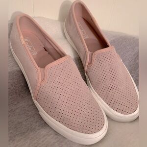 Keds women’s double decker perforated suede slip on